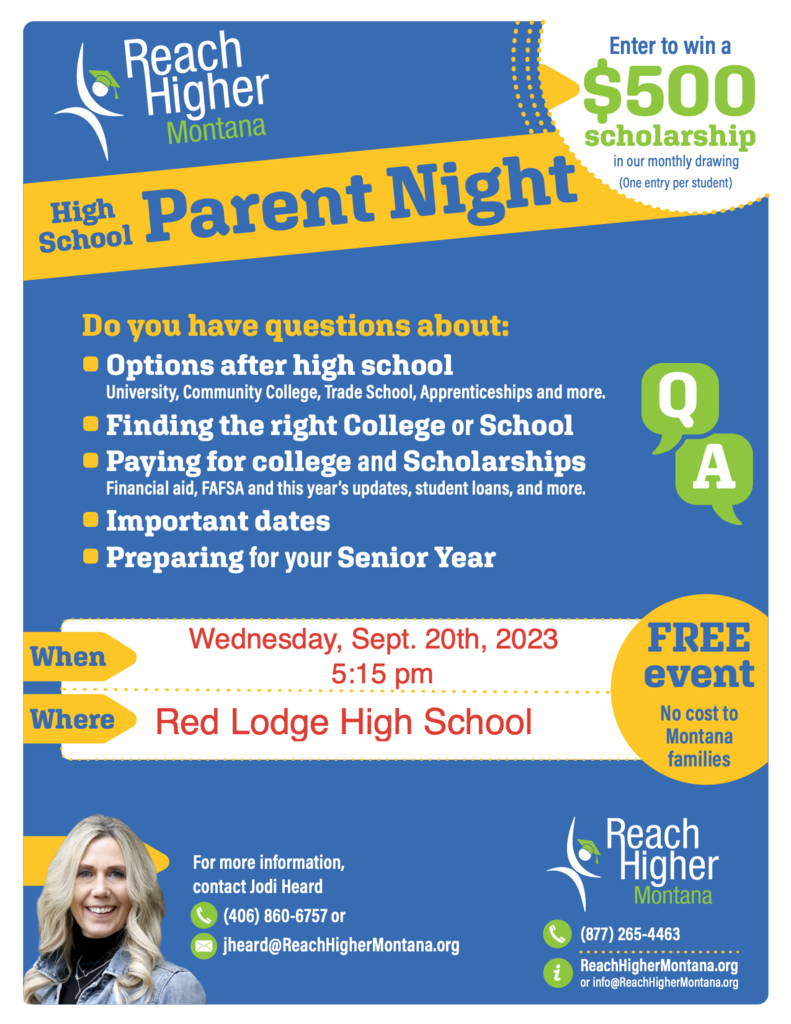 High School Parent Night Flyer