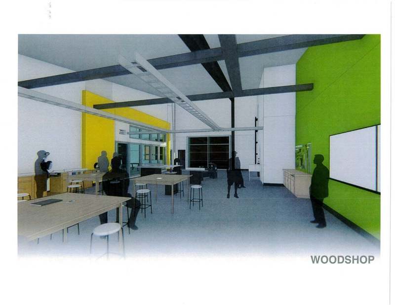 Drafted image of the new woodshop Drafted image of the new woodshop
