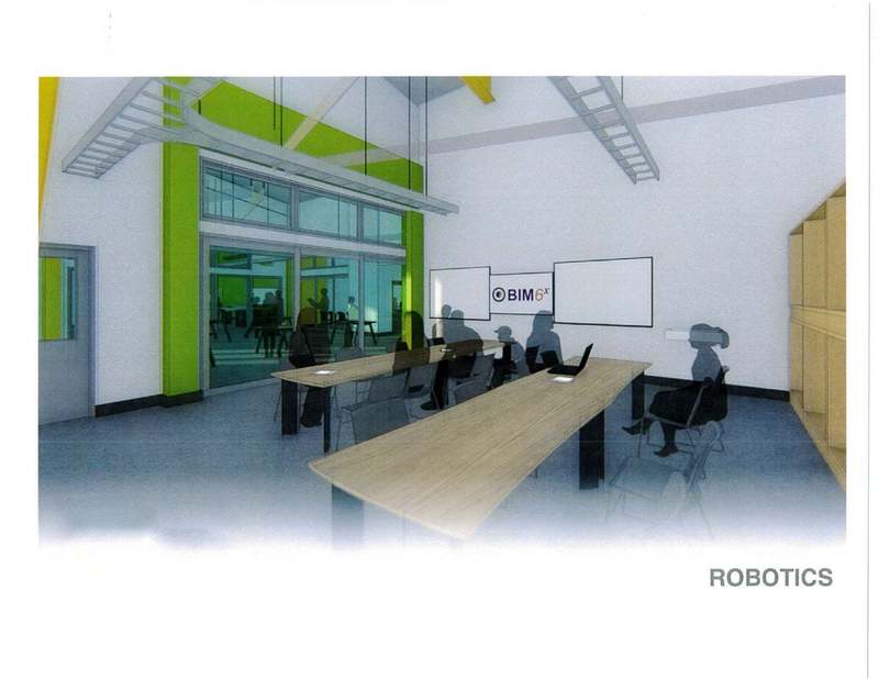 Photo rendering of the new robotics lab